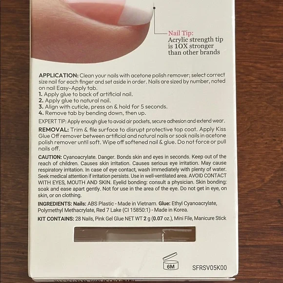 Kiss Women's Acrylic French Manicure Set NWT - Picture 8 of 11